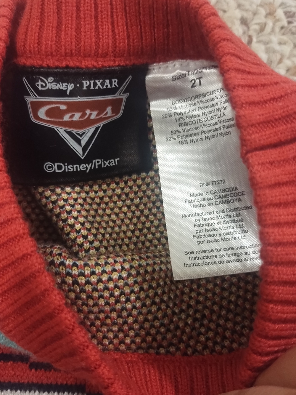 Disney Lightning McQueen Christmas Sweater - Picture 2 of 3